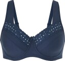 Miss Mary of Sweden Spile BH Broderie Anglaise Classic Cotton Wired Bra Blå