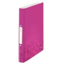 Leitz WOW A4 Ringperm 25mm Rosa - Kapasitet: 190 Ark