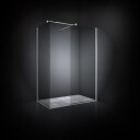 Dansani Match walk in dusjløsning, modell D+D, 67 cm, frostet glass, satin profil