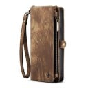 Caseme 2-i-1 Multifunksjonell iPhone 12/12 Pro Lommebok-deksel Brun
