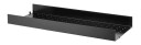 String hylleplate metall svart 78x30 cm høy kant