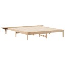  Sengestamme med Sidebord Naturlig 200 x 210 cm Massiv furu