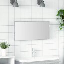 Badspeilskap med LED lampe Grå Sonoma 80x37 cm