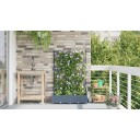Hageplanter med trellis 2 stk Lysegrå 80x40x125,5 cm