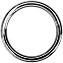 Malesation Penisring i Metall       - Sølv - 48 mm
