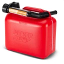 Never Stop Bensinkanne   Rød   Plast   5 Liter  Auto stop helletut