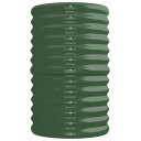 vidaXL Plantekasse pulverlakkert stål 224x40x68 cm grønn