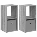  Nattbord 2 pcs Grå Sonoma 25,5 x 22 x 49,5 cm Konstruert tre