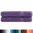 vidaXL Premium håndklær SOLUND 2 stk lilla 80x200 cm 600 g/m2