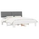  Sengeramme med Polstret Hodegjerde Lysegrå 200 x 200 cm