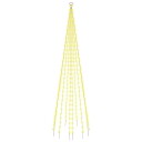 vidaXL Juletre på flaggstang 310 LED varmhvit 300 cm