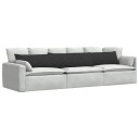  Sofaputer 2 pcs Svart 200 x 40 cm stoff