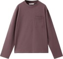Mango Loose Fit Cotton T Shirt   Burgundy   164