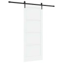 vidaXL skyvedør med hardware sett Hvit 83x211 cm solid furu