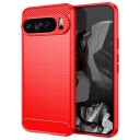 EIDERWOOD Google Pixel 9 Pro Brushed Carbon Deksel - Rød