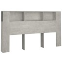 vidaXL Sengegavlskap betonggrå 180x18,5x104,5 cm