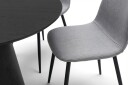 Siena spisegruppe rund 110 cm svart med 4 Nibe spisestoler   Svart