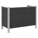 vidaXL Avfallsbingehekk Grå 161 x 85 x 115 cm Aluminium og WPC