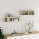  Vegghyller 2 stk sonoma eik 90x18x20 cm konstruert tre 8720286596173