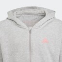 Grå Adidas 3 Stripes Zip Hettegenser (140 / 10 år)