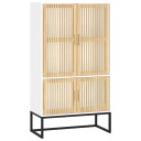 vidaXL Highboard hvit 70x35x125 cm konstruert tre