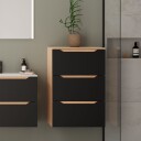 Linn Bad Emma Høyskap Mørk Eik - 60cm m/3 Skuffer