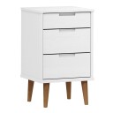 vidaXL Nattbord MOLDE hvit 40x35x65 cm heltre furu