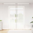 Gardiner med gardiner Blomster Hvit Polyester