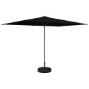 vidaXL Hageparasol med base 200 x 300 cm Polyester Rektangulær Svart
