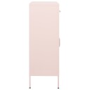 vidaXL Oppbevaringsskap rosa 80x35x101,5 cm stål