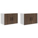  Kjøkkenskap 2 pcs Brun Eik 60 x 31 x 40 cm Konstruert tre