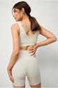 Ellos STUDIO   Sykkelshortser Structure   Beige