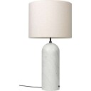 Gubi Gravity XL Low Gulvlampe White Marble/Canvas