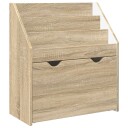 vidaXL Barneskrivebokhylle Sonoma eik 60 x 29,5 x 69 cm Konstruert tre