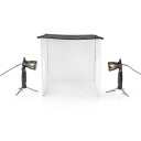 Nedis Photo Studio Kit | 400 lm | Brettbar | Bakgrunner inkludert | Reiseveske inkludert | Sort