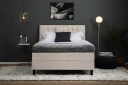 Lucky Komplett Sengepakke 120x200 Memory Diamant Sengegavl - Nakkepute Liten Beige