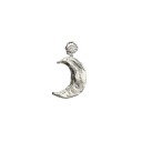Stine A Jewelry Claire de Lune Flow Earring Silver Left Sølv farge Hvit