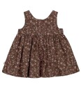 Wheat Kjole   Pinafore Wrinkles   Dark Army Blomster   Wheat   74   Kjole