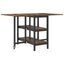 vidaXL Spisebord 122 x 80 x 76,5 cm Konstruert tre Røkt Eik