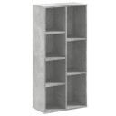  Bokhylle betonggrå 50x25x105 cm konstruert tre
