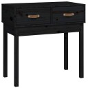 vidaXL Konsollbord svart 76,5x40x75 cm heltre furu