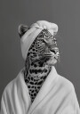 Lady Leopard Spa Day Poster Plakat / 30x40cm