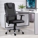 Ergonomisk kontorstol i svart PU skinn