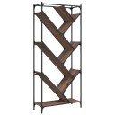  Bokhylle brun eik 79x30x180 cm konstruert tre og metall 8721012479746
