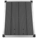 Utendørs dusjbrett WPC rustfritt stål 80x62 cm grå  
