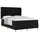  Box Spring Seng med Madrass Svart 140x200 cm Stoff