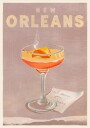 New Orleans Cocktail Travel Poster Plakat / 70x100cm