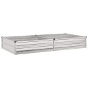 vidaXL Hevet Hagebed Sølv 160 x 80 x 24 cm galvanisert