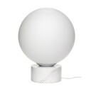 Hübsch gulvlampe marmor / glass hvit