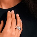 Pilgrim KAISYN ring 2 i 1 sett sølvbelagt